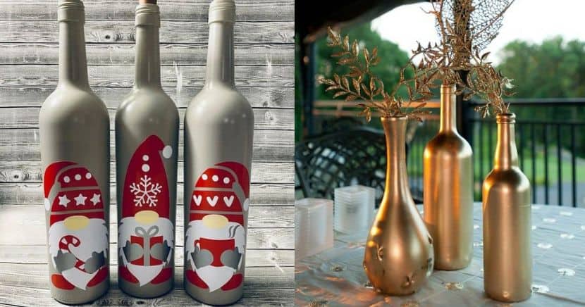 Adornos navideños con material reciclable con botellas