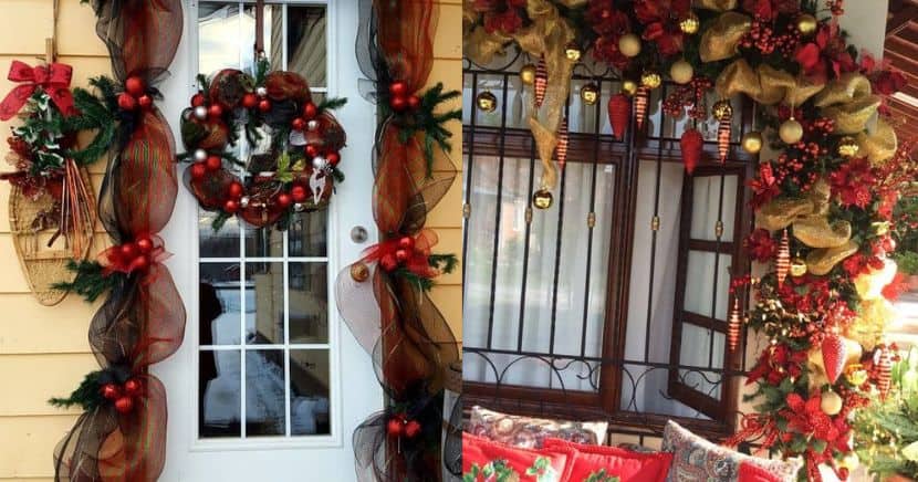 Cómo decorar ventanas en navidad con malla