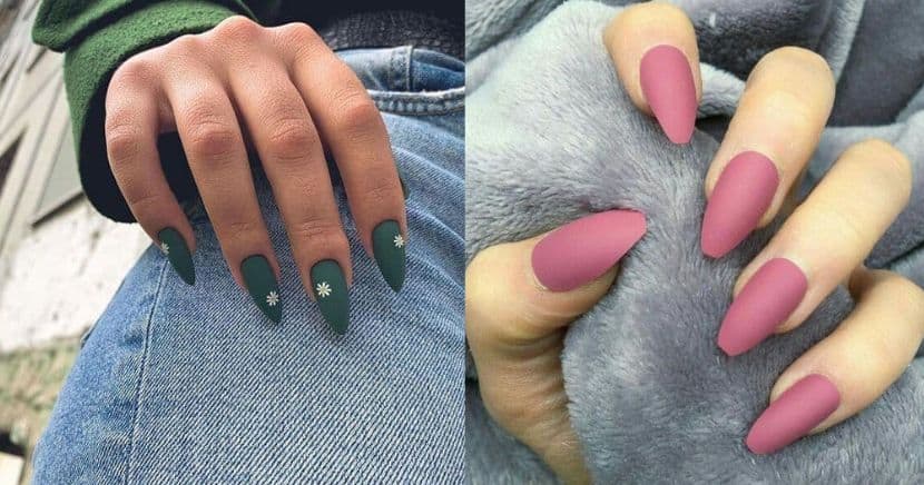 Uñas mate para morenas