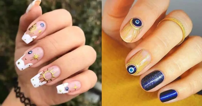 Diseños de uñas con ojo turco