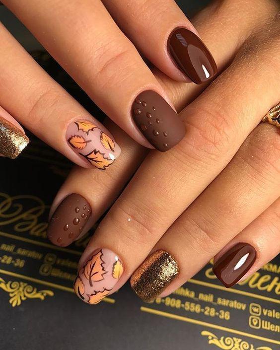 15 Diseños de uñas mani para el otoño