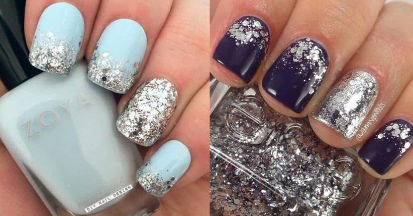 Disenos De Unas Glitter Para Tu Cena De Navidad