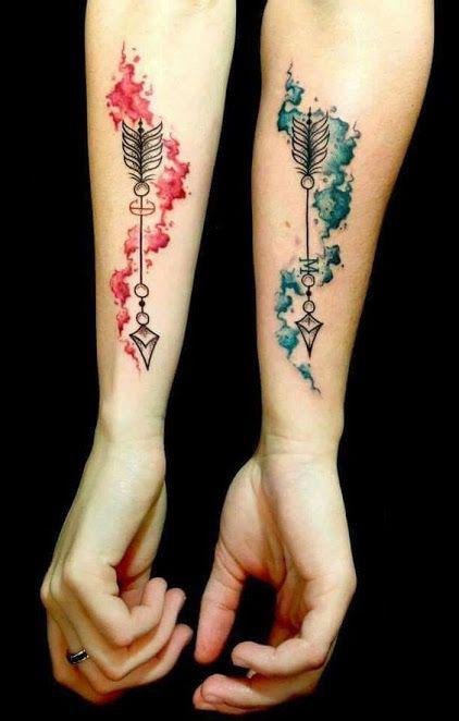 Tatuajes en pareja para San ValentiÌn - Flechados