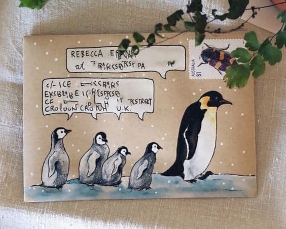 Ideas de cartas hechas a mano - Como si viniera del Polo Sur
