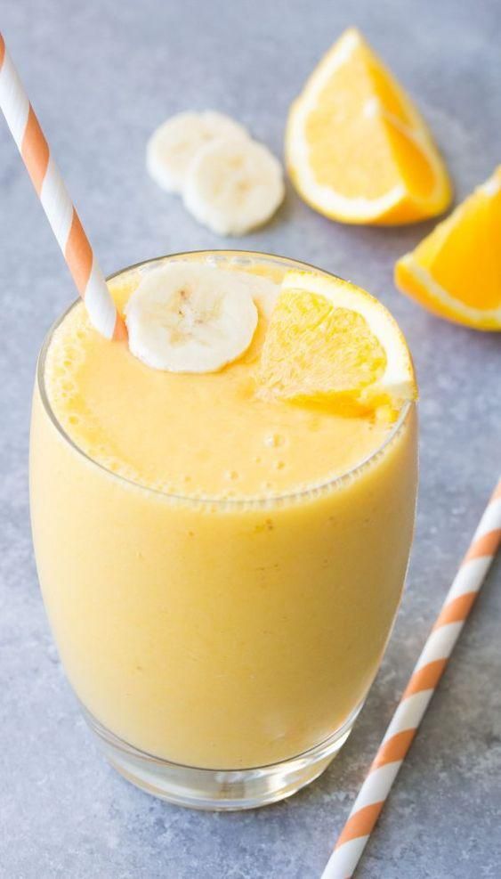 8 Sanos y deliciosos smoothies para cualquier hora - Smoothie de naranja
