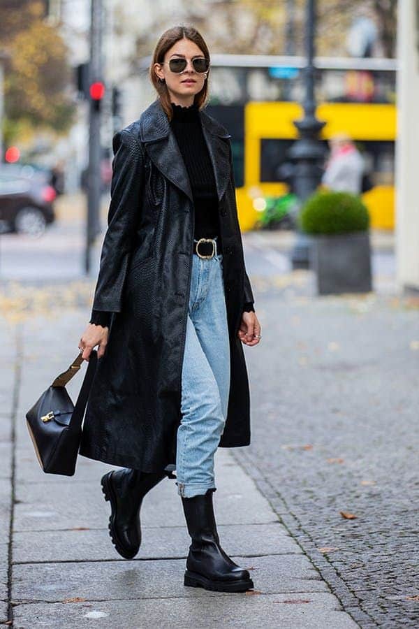 Outfits aesthetic con mom jeans - Un total look negro