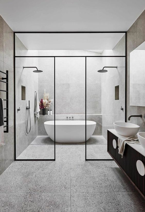 Decoración de baños modernos - Abraza el espacio en blanco