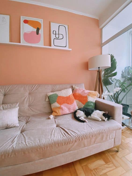 ideas de colores pastel para las paredes de tu casa - Durazno