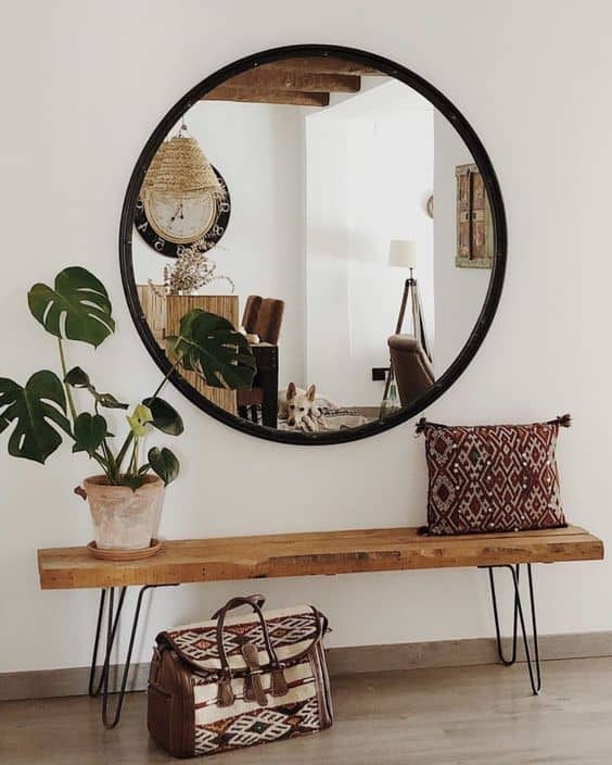 Ideas de espejos decorativos - Redondo y minimalista
