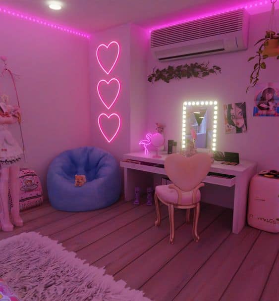 Ideas para decorar tu cuarto aesthetic - Rosa relajante