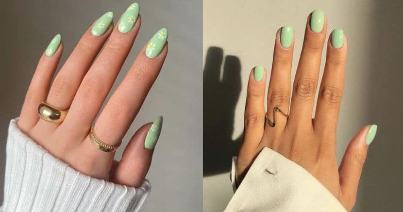 Las 93+ mejores uñas verde lima pastel .vn