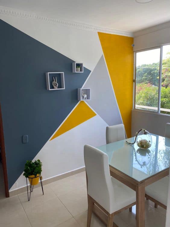 Diseños para paredes de cuartos - Geometría con colores