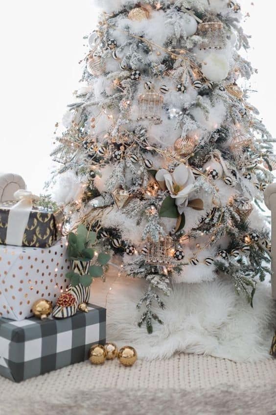 Cómo decorar un árbol de navidad blanco - Árbol nevado