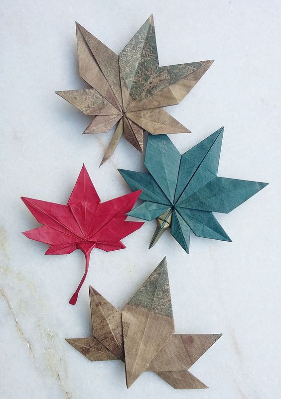 Manualidades con hojas de colores - Origami