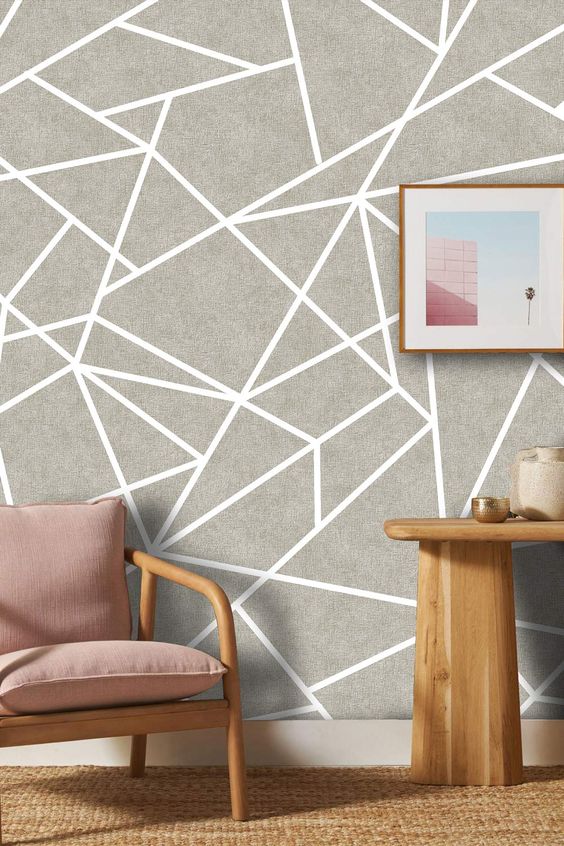 Papel tapiz para sala moderna - Print Geométrico