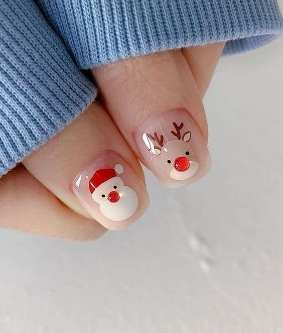 Top 171+ Imagenes de uñas para niñas de navidad 