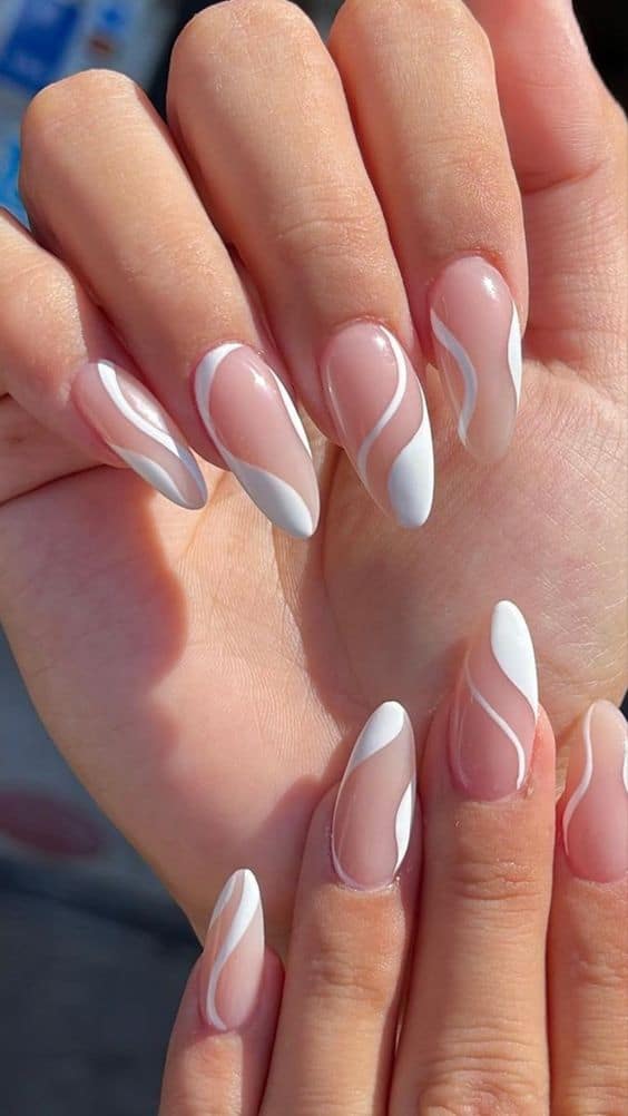 Diseños de uñas blancas - Totalmente blancas