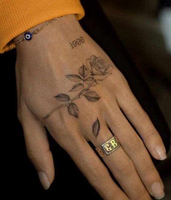 Ideas para tatuajes en la mano - Sin detalles