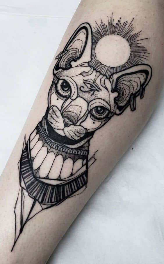 Tatuajes de gatos egipcios - Diosa Bastet