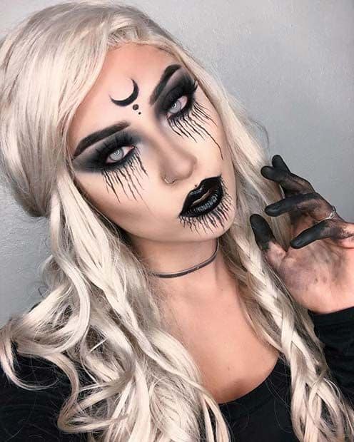 Maquillajes para ojos de Halloween - Murciélago