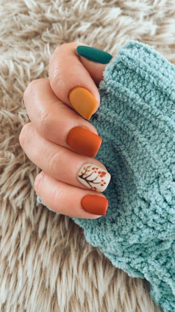 Uñas acrílicas otoño invierno