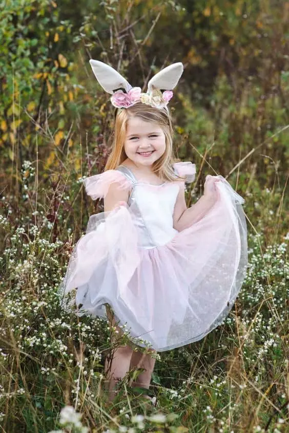 Disfraces de primavera para niñas hechos en casa -  Conejo
