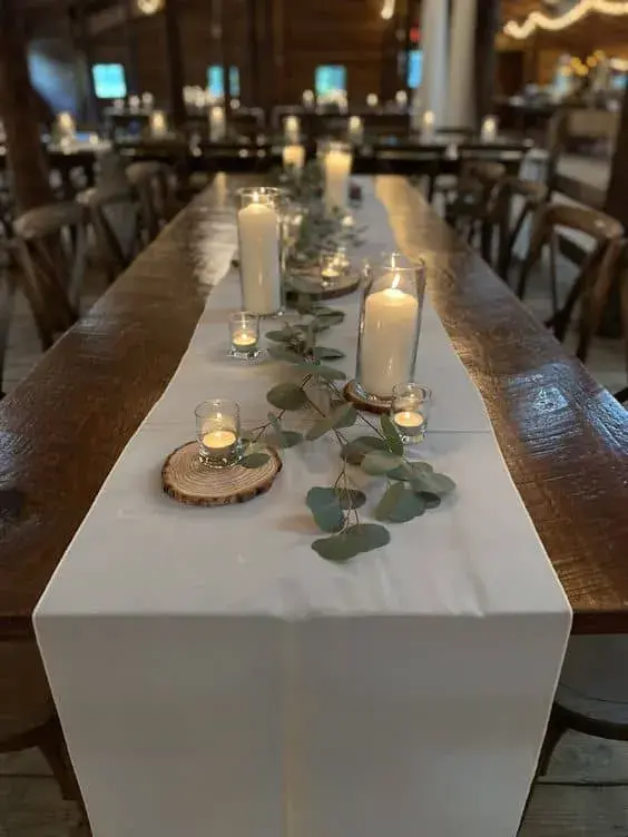 Centros de mesa con velas - Plantas