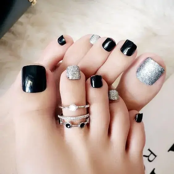 Color de uñas para pies - Metálicos