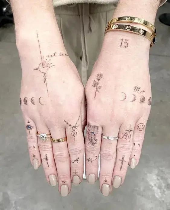 Ideas de tatuajes en los dedos - ¿Tiene contras?