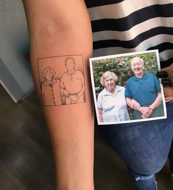 Tatuajes para recordar a mi abuelo - Un dibujo