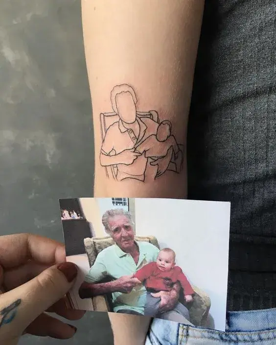 Tatuajes para recordar a mi abuelo - Minimalista