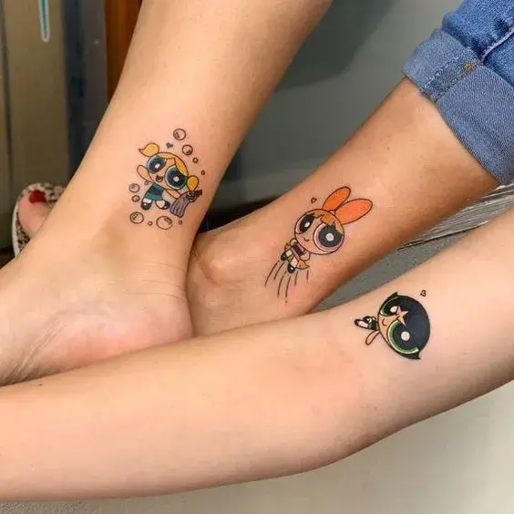 Tatuaje chicas superpoderosas hermanos - Bellota