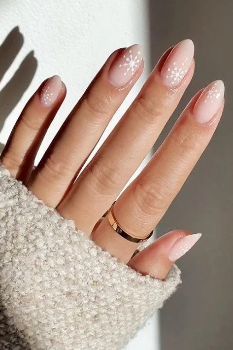 Diseños de uñas para navidad - Blanco